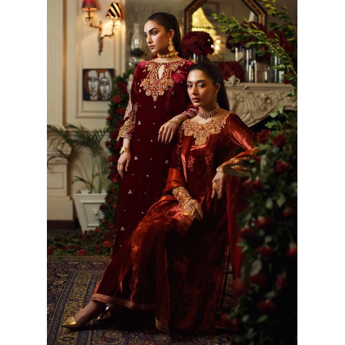 Tabasco Flora Velvet Long Shirt and Pants