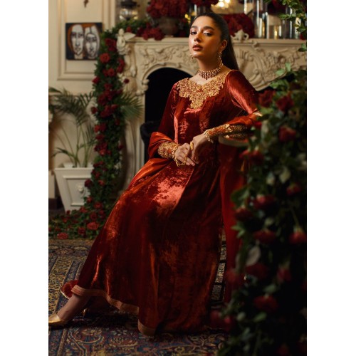 Tabasco Flora Velvet Long Shirt and Pants