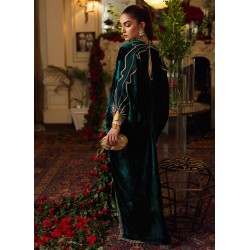 Natural Indigo Flora Velvet Kaftan