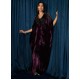 Jacaranda Flora Cold Shoulder Velvet Kaftan