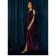 Jacaranda Flora Cold Shoulder Velvet Kaftan