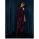 Jacaranda Flora Cold Shoulder Velvet Kaftan