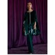 Cyprus Flora Velvet Cape Shirt with Bell Bottoms