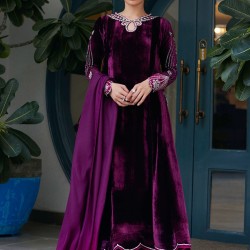 Loulou Flora Velvet Long Shirt with Flared Pants