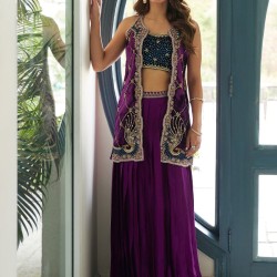 Loulou Flora Jacket and Lehenga with Choli