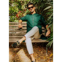 ZGMK1178 Castleton Green Raw Silk Kurta