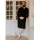 ZGMK1180 Black Cotton Kurta