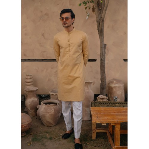 ZGMK1182 Deep Peach Lawn Kurta