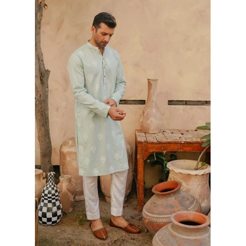 ZGMK1186 Alice Blue Lawn Kurta