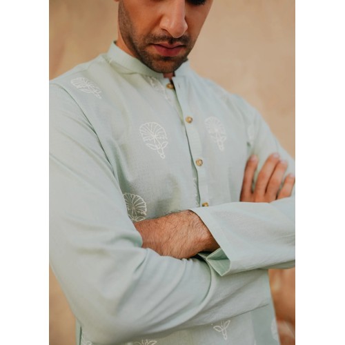 ZGMK1186 Alice Blue Lawn Kurta