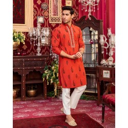 ZGMK1193 Tomato Karandi Kurta