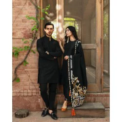ZGMK1196 Black Lawn Kurta