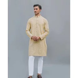ZGMK1198 Flax Lawn Kurta