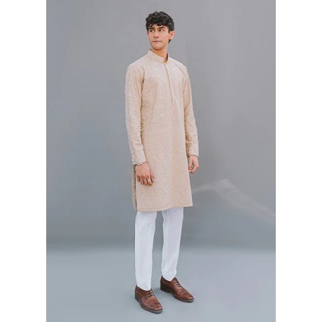 ZGMK1200 Beige Lawn Kurta