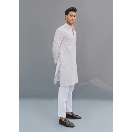 ZGMK1201 Off White Lawn Kurta ZGMK1201 Off White Lawn Kurta