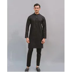 ZGMK1205 Black Lawn Kurta