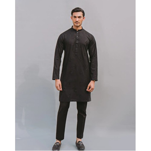ZGMK1205 Black Lawn Kurta