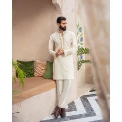 ZGMK1487 Ivory Karandi Kurta