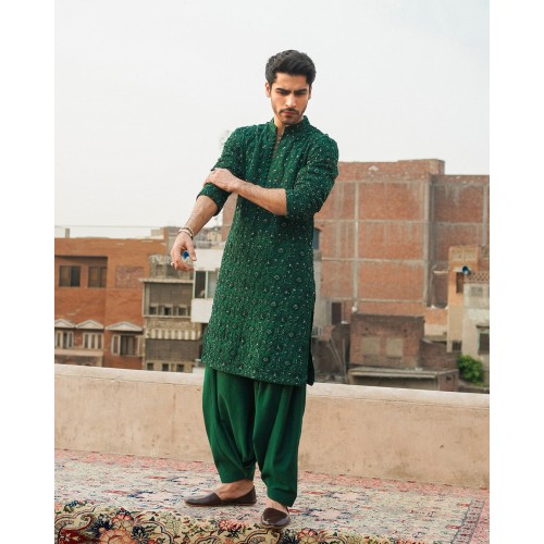 ZGMK1495 Castleton Green Karandi Kurta ZGMK1495 Castleton Green Karandi Kurta