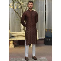 ZGMK1771 Dark Sienna Lawn Kurta