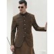 ZGMP1268 Olive Drab Raw Silk Prince Coat