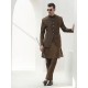 ZGMP1268 Olive Drab Raw Silk Prince Coat