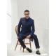 ZGMP1269 Delft Blue Raw Silk Prince Coat