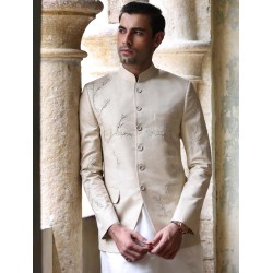 ZGMP1274 Moccasin Raw Silk Prince Coat ZGMP1274 Moccasin Raw Silk Prince Coat