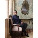 ZGMP1278 Penn Blue Jamawar Prince Coat ZGMP1278 Penn Blue Jamawar Prince Coat