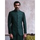 ZGMP1292 Brunswick Green Raw Silk Prince Coat