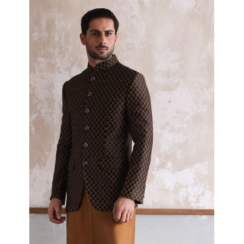 ZGMP1296 Bronze Embroidered Prince Coat