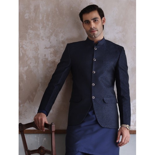 ZGMP1297 Oxford Blue Jacquard Prince Coat