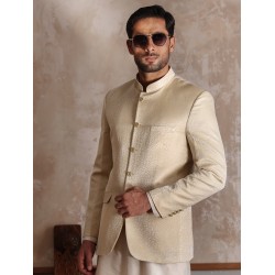 ZGMP1298 Papaya Whip Jacquard Prince Coat