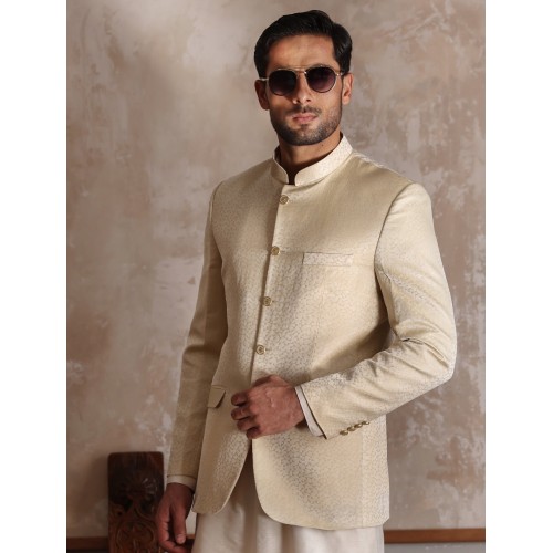 ZGMP1298 Papaya Whip Jacquard Prince Coat