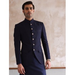 ZGMP1302 Oxford Blue Embroidered Prince Coat