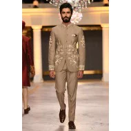 ZGMP1916 Light French Beige Suiting Fabric Prince Suit