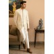 ZGMP1937 Off White Raw Silk Prince Suit