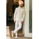 ZGMP1939 Off White Raw Silk Prince Suit