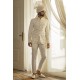 ZGMP1940 Off White Raw Silk Prince Suit