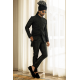 ZGMP1945 Black Raw Silk Prince Suit