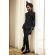 ZGMP1946 Dark Navy Blue Raw Silk Prince Suit