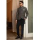 ZGMP1948 Black Raw Silk Prince Coat