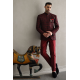 ZGMP1951 Japanese Carmine Jamawar Prince Suit