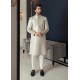 ZGMS1211 Silver Jamawar Sherwani
