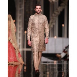 ZGMS1406 Light Sachet Raw Silk Sherwani
