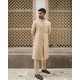 ZGMS1411 Antique White Embroidered Fabric Sherwani