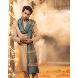 ZGMS1412 Light Sachet Jamawar Sherwani