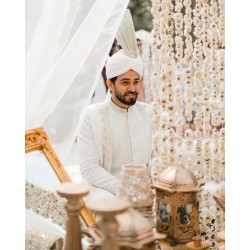 ZGMS1413 Off White Karandi Sherwani