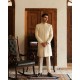 ZGMS1415 Champagne Raw Silk Sherwani