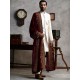 ZGMS1567 Off White Raw Silk Sherwani